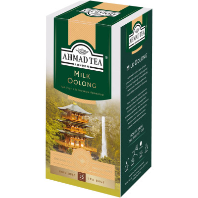 Чай Ahmad Tea Молочный оолонг зелёный в пакетиках, 25х1.8г
