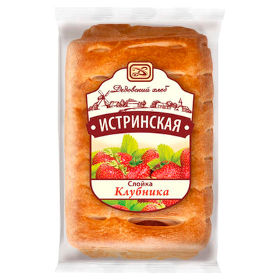 Слойка Дедовский Хлеб Истринская с клубничной начинкой, 80г