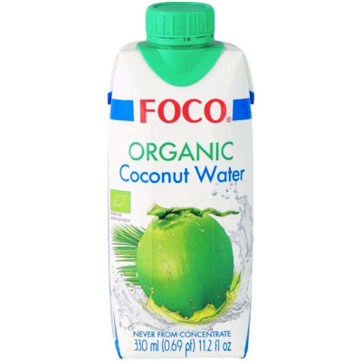 Вода Foco Organic питьевая кокосовая, 330мл