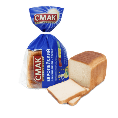Хлеб Смак Европейский формовой для тостов в нарезке, 275г