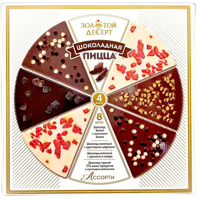 Шоколад Золотой Десерт Ассорти Пицца шоколадная, 85г