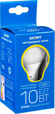 Лампа светодиодная Старт LED GLS E27 10W