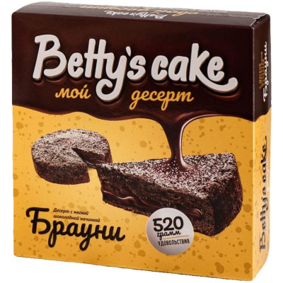 Пирог Bettys Cake Шоколадный Брауни замороженный, 520г
