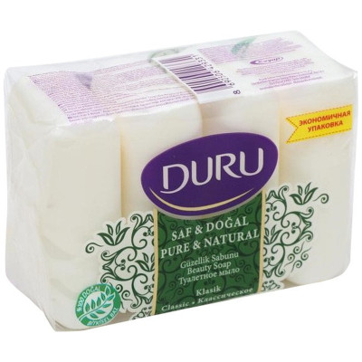 Мыло Duru туалетное Pure&Natural Свежесть, 4х90г