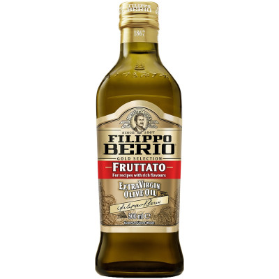 Масло оливковое Filippo Berio Fruttato Extra Virgin нерафинированное, 500мл