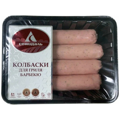 Колбаски Семидаль Барбекю для гриля категории Г охлажденные, 400г