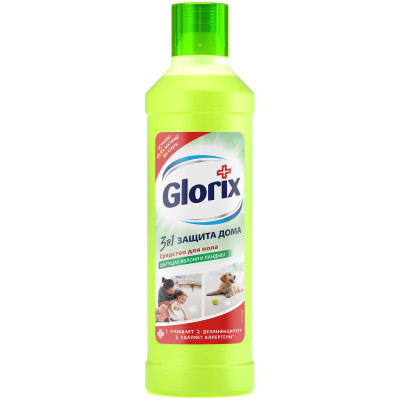 Средство Glorix Цветущая яблоня и ландыш 3в1 для мытья полов, 1л