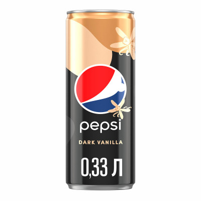 Напиток газированный Pepsi Dark Vanilla, 330мл