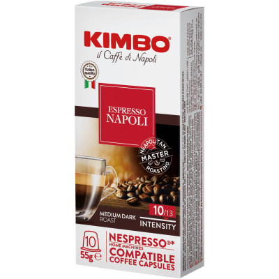 Кофе Kimbo Espresso Barista натуральный жареный молотый в капсулах 10х5,5г