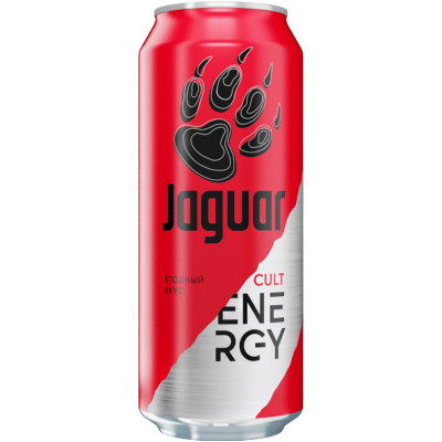 Напиток Jaguar Cult безалкогольный тонизирующий энергетический газированный, 450мл