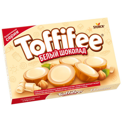 Конфеты Toffifee White chocolate шоколадные, 125г