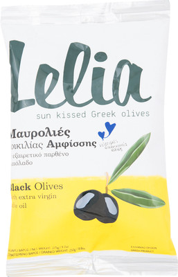 Оливки Lelia натуральные в оливковом масле с косточкой, 275г