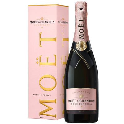 Вино игристое Moёt & Chandon Imperial Rose Champagne AOC розовое брют 12%, 750мл