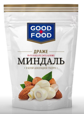 Драже Good-Food миндаль в белой глазури, 150г