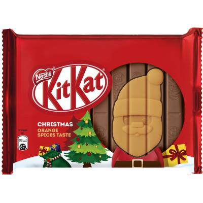 Шоколад молочный KitKat Senses Christmas Orange Spices Taste декорированный с хрустящей вафлей, 108г