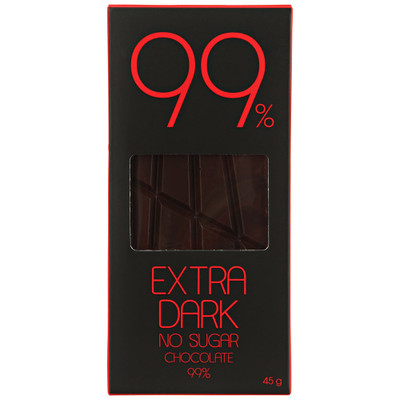 Шоколад горький ShokoBox Экстра без сахара 99%, 45г