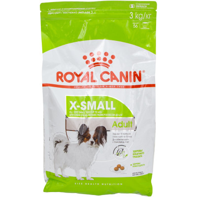 Сухой корм Royal Canin X-Small Adult с птицей для собак миниатюрных пород, 3кг