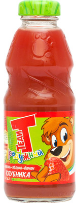 Напиток сокосодержащий Теди Радужный морковь-банан-яблоко-клубника, 300мл