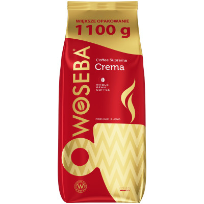 Кофе Woseba Crema Gold натуральный жареный в зёрнах, 1.1кг
