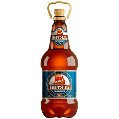 Пиво Витязь Ульяновское светлое фильтрованное 4.5%, 1.3л
