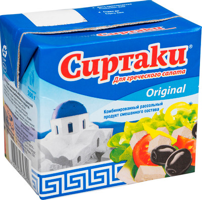 Продукт рассольный Сиртаки Original для греческого салата 55%, 500г