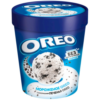 Мороженое Oreo сливочное с дробленым печеньем 8%, 263г