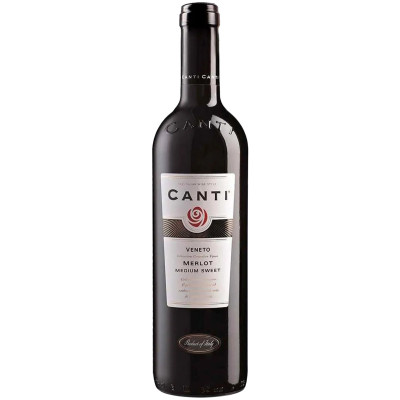 Вино Canti Мерло дель Венеция красное полусладкое 11.5%, 750мл