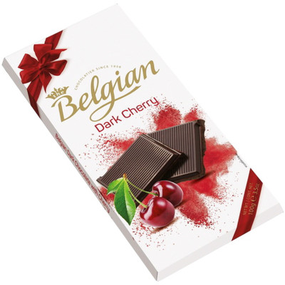 Шоколад Belgian темный со вкусом вишни, 100г