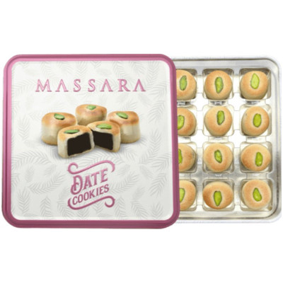 Печенье Massara Date Cookies с начинкой из фиников и фисташек, 250г