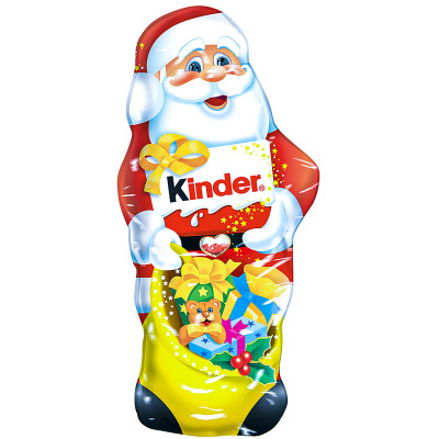Фигурка шоколадная Kinder с внутренним молочным слоем в форме Деда Мороза, 110г