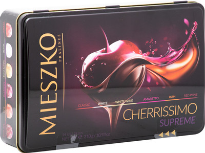 Набор конфет Mieszko Cherrissimo Supreme шоколадные свишней в алкоголе, 310г