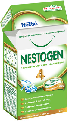 Напиток Nestogen L.Reuteri сухой молочный с пребиотиками от 18 месяцев, 350г