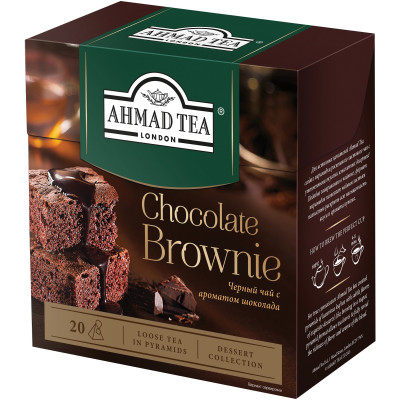 Чай Ahmad Tea Шоколадный брауни чёрный, 20х36г