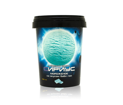 Мороженое сливочное Iceumi Небесные сферы Сириус с ароматом жевательной резинки 8%, 350г