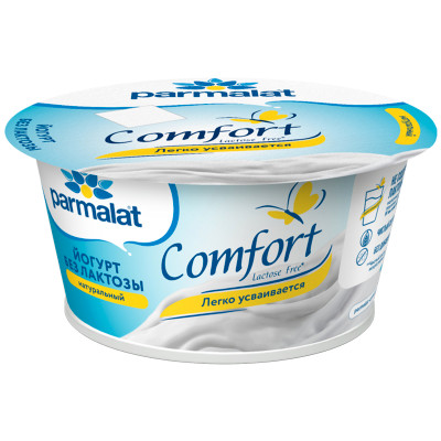 Йогурт Parmalat Comfort натуральный безлактозный 3.5%, 130г