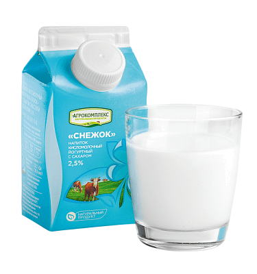 Снежок Агрокомплекс йогуртный с сахаром 2.5%, 450мл