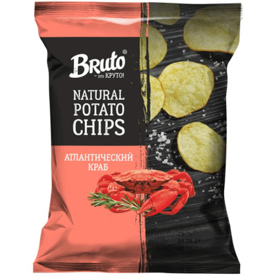 Чипсы Bruto из натурального картофеля со вкусом краба, 120г