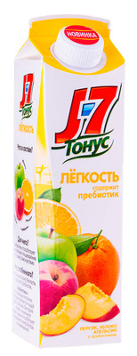 Нектар J7 Тонус Легкость Персик-Яблоко-Апельсин с пребиотиком, 900мл