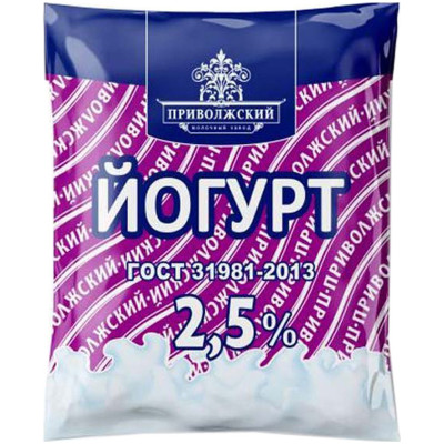Йогурт Приволжский МЗ 2.5%, 450мл