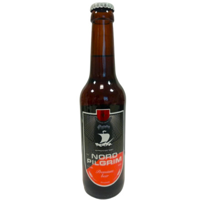 Пиво Nord Pilgrim Янтарное тёмное фильтрованное 5.5%, 330мл