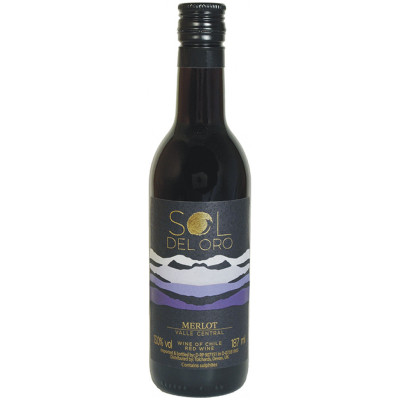 Вино Sol Del Oro Каберне Мерло красное сухое 13%, 187мл