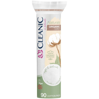 Диски ватные Cleanic Naturals Organic Cotton гигиенические, 90шт