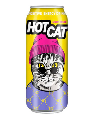 Энергетик Hot Cat Multi-fruit безалкогольный газированный, 450мл