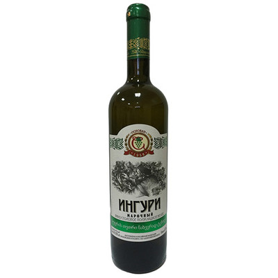 Вино Адлерский Винзавод Ингури Марочный белое полусладкое 10-12%, 750мл