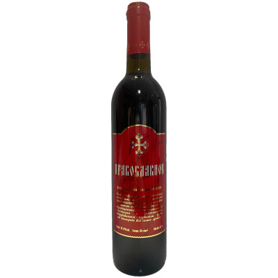 Вино Православное ординарное красное сладкое 12%, 750мл