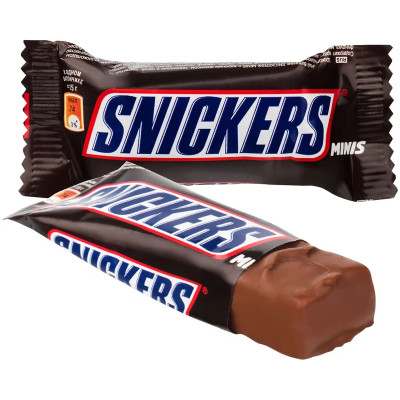 Шоколадный батончик Snickers Minis с арахисом-нугой