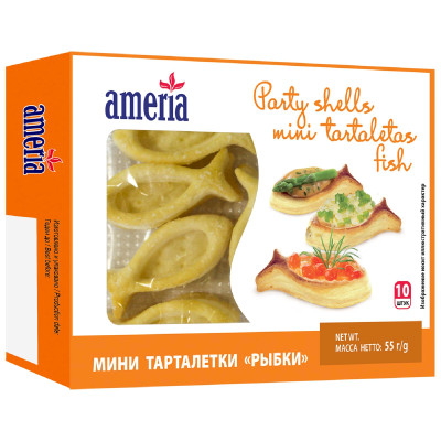 Тарталетки Ameria Рыбки мини, 50г