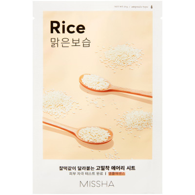 Маска Missha Airy Fit Rice освежающая с экстрактом риса для кожи для лица, 19г
