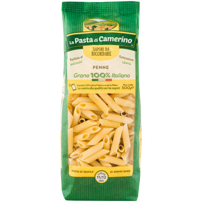 Пенне La Pasta Di Camerlino из твёрдых сортов пшеницы, 500г