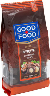 Конфеты Good-Food фундук в шоколадной глазури, 150г